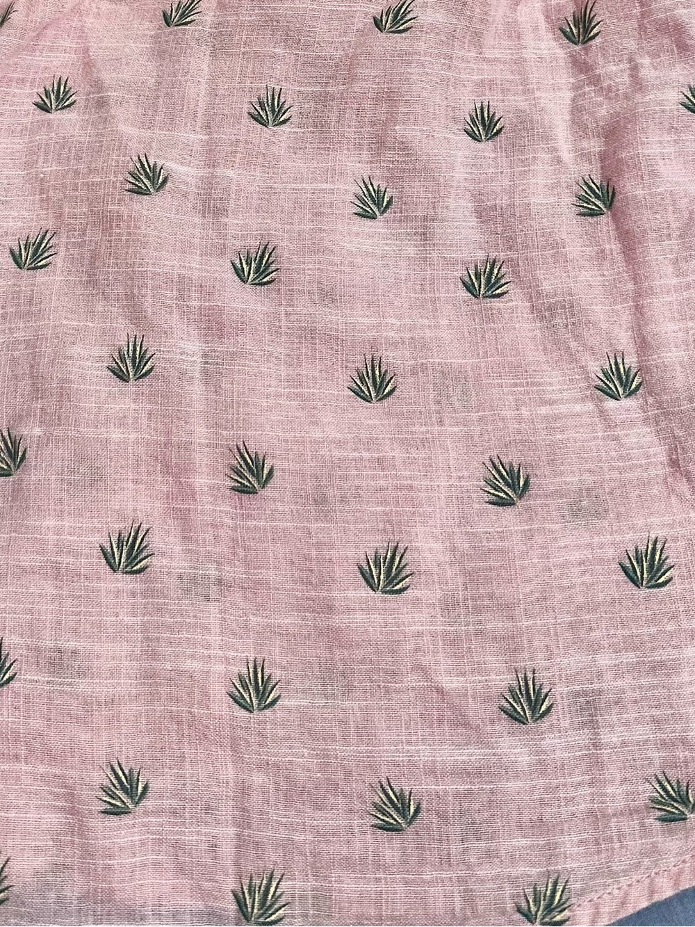 Marine Layer Men's Pink Short-Sleeve Button-Down Camp Summer Shirt - Agave - M